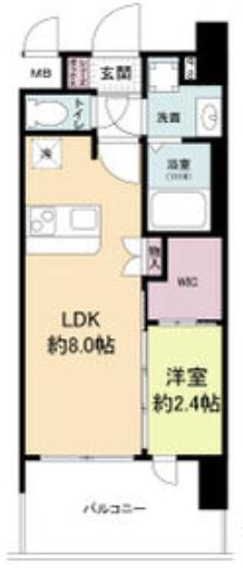 セレニテ阿波座ミラク(1LDK/5階)の間取り写真