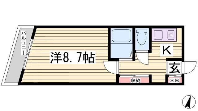 ときわ神田ハイツ(1K/2階)の間取り写真