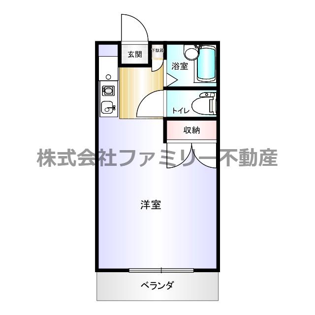 サンヒルズA(1K/2階)の間取り写真