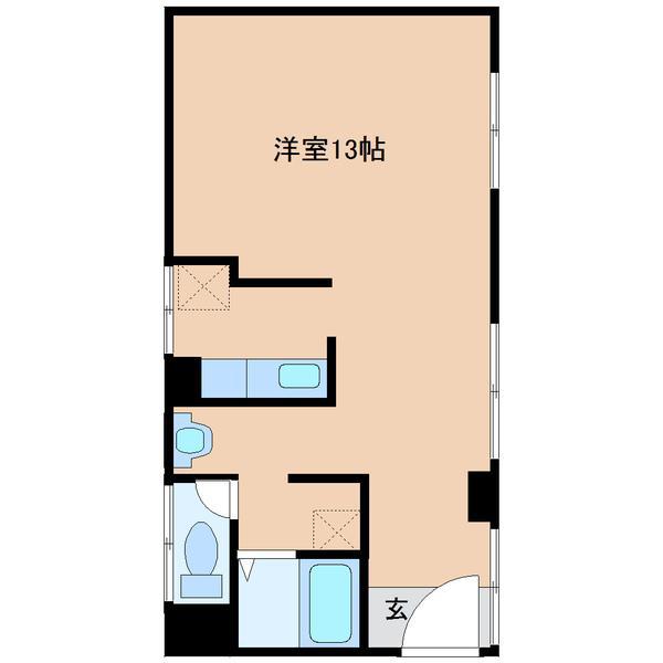 プリンス岸本ビル(ワンルーム/3階)の間取り写真