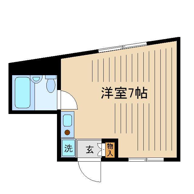 マンションかつら(ワンルーム/3階)の間取り写真