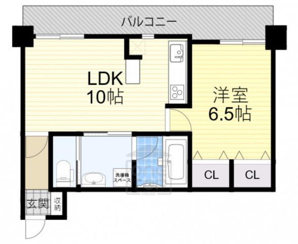 PHOENIX緑地公園(1LDK/5階)の間取り写真
