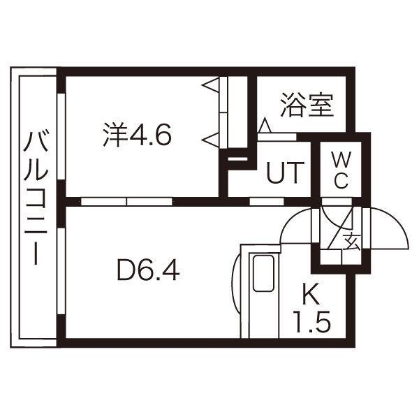 LUNA26(1LDK/1階)の間取り写真