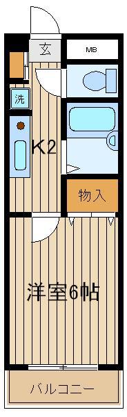 サンライズ田無ファイブ(1K/3階)の間取り写真