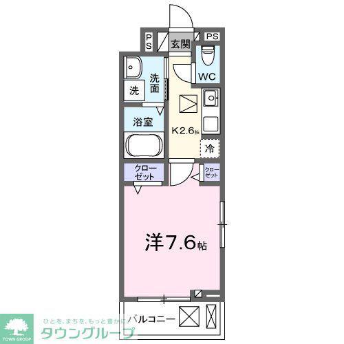 メゾンド トレーフル(1K/1階)の間取り写真