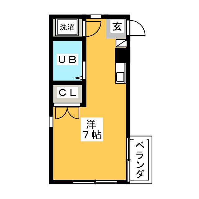パティオ21(ワンルーム/3階)の間取り写真