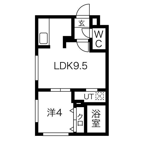 MA札幌駅前(1LDK/1階)の間取り写真