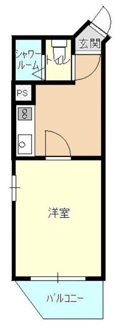 チサンマンション連尺(1DK/2階)の間取り写真