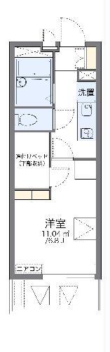 レオパレス神無月(1K/2階)の間取り写真