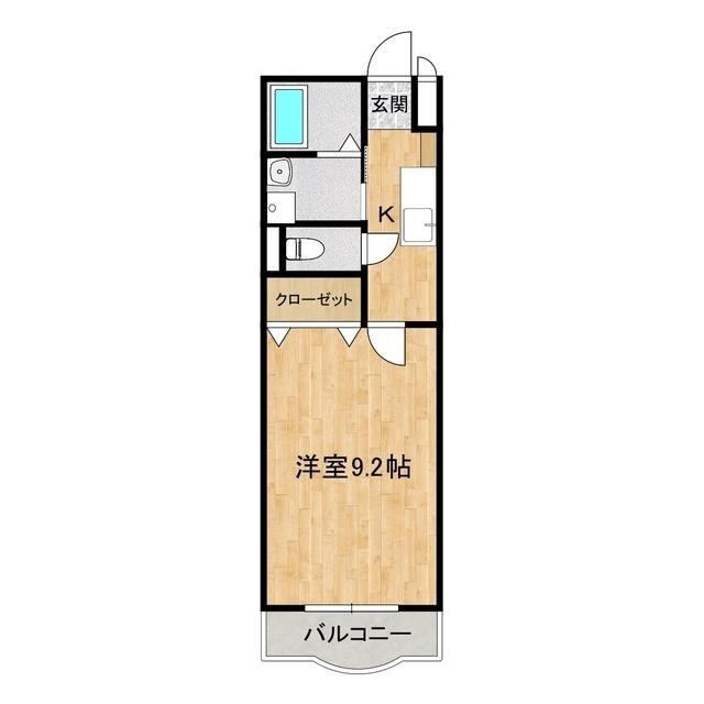 エムロード21 C棟(1K/1階)の間取り写真