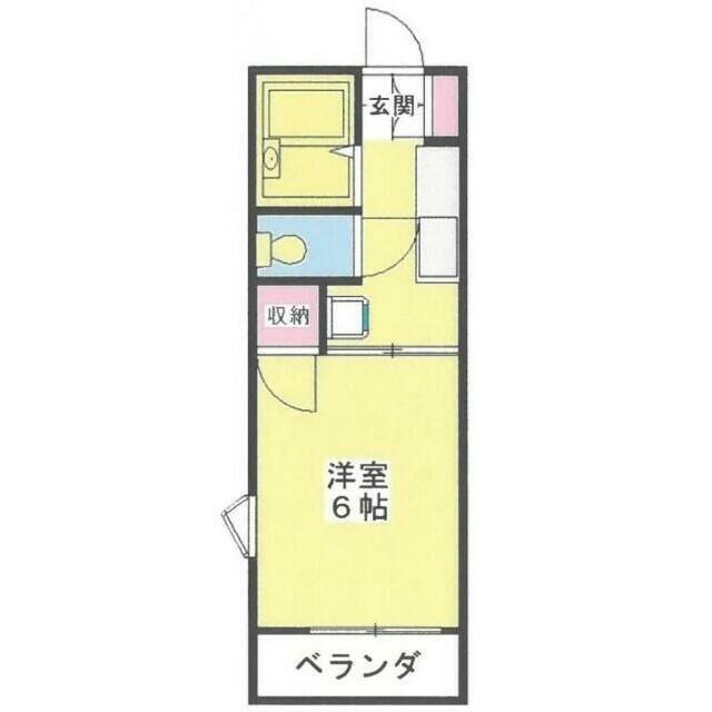 ウィットフィールドハウス(1K/2階)の間取り写真