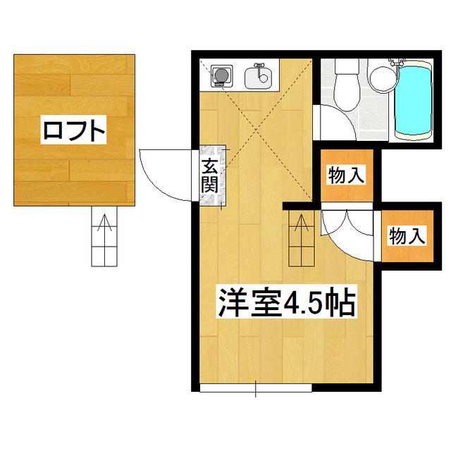 アヴァンメゾン並木2(1K/2階)の間取り写真