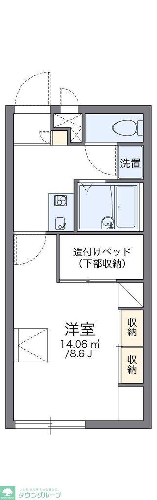 レオパレスシャトラン(1K/2階)の間取り写真