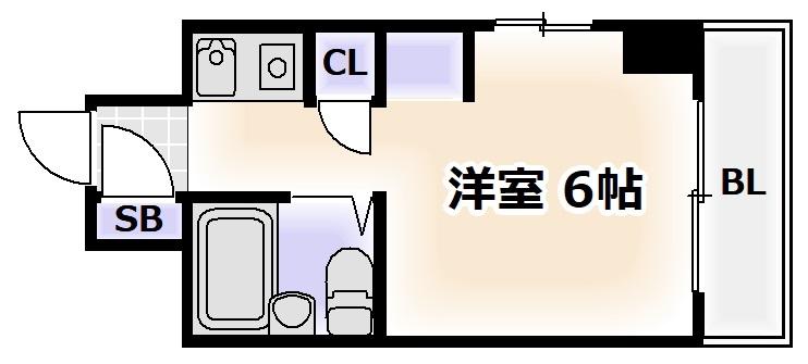 アベノ寿ビル(ワンルーム/5階)の間取り写真