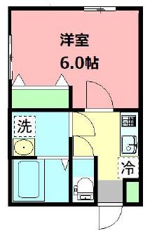 アーニャ南栗原(1K/2階)の間取り写真