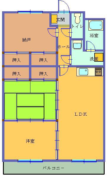 タウンコート2000(3LDK/3階)の間取り写真