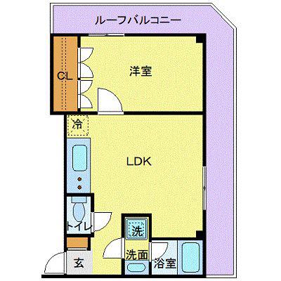 フロリスオーランティウム2(1LDK/4階)の間取り写真