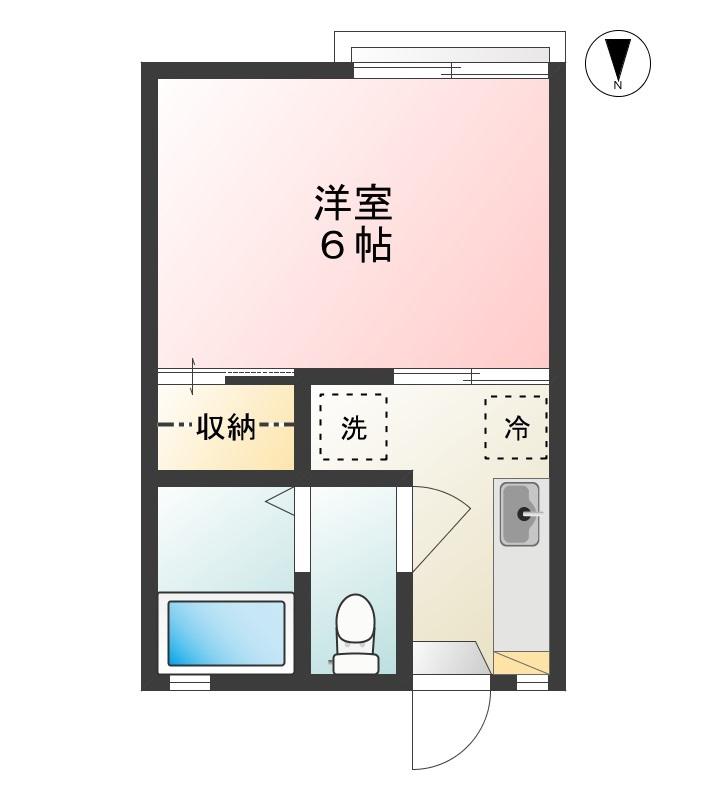 パストラルハイム A棟(1K/1階)の間取り写真