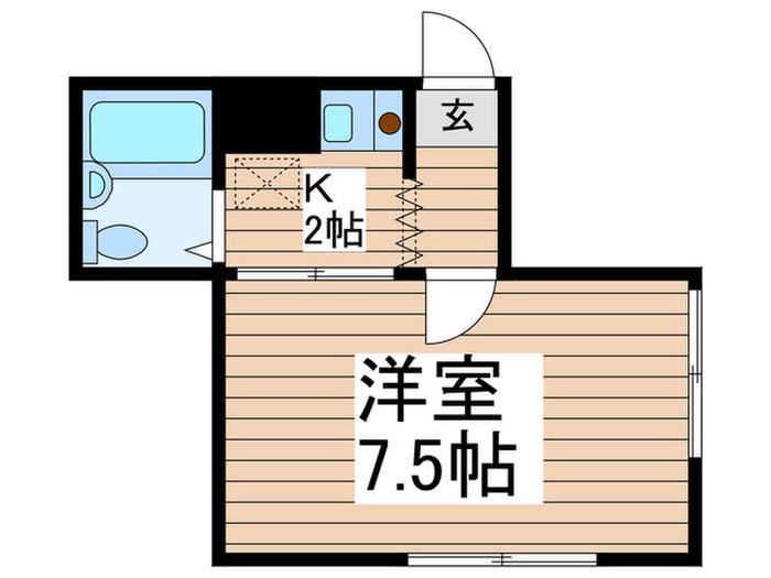 メゾン武蔵小山(1K/2階)の間取り写真