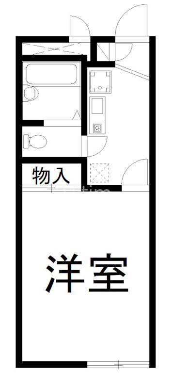レオパレス佐井通(1K/2階)の間取り写真