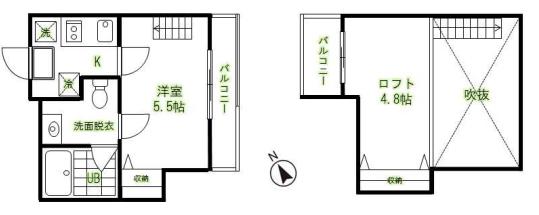 アルバ吉祥寺(1K/2階)の間取り写真