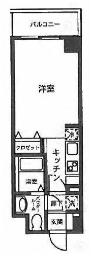 ボヌール和泉(1K/3階)の間取り写真