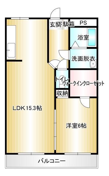 パークコートM-1(1LDK/4階)の間取り写真