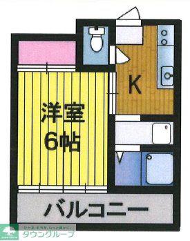 ルミエールICI(1K/1階)の間取り写真