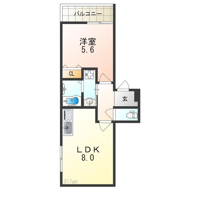 ノースラインI番館(1LDK/3階)の間取り写真
