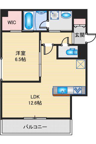ローズメゾンY(1LDK/1階)の間取り写真