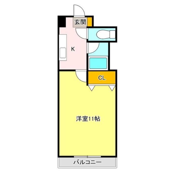 NARABU五番館(1K/3階)の間取り写真