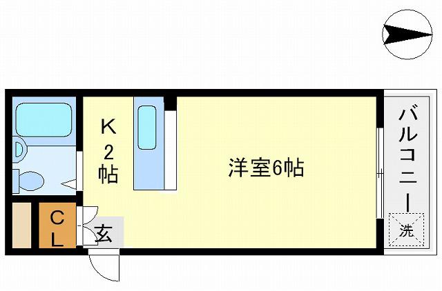 アイビーハウス(ワンルーム/3階)の間取り写真