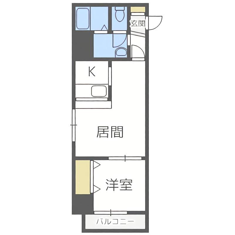 エステラ旭ヶ丘(1LDK/5階)の間取り写真