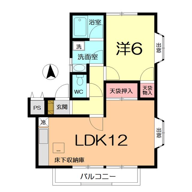 サンキャッスル大宮5(1LDK/1階)の間取り写真