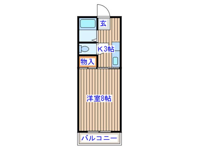 スズコービル(1K/4階)の間取り写真