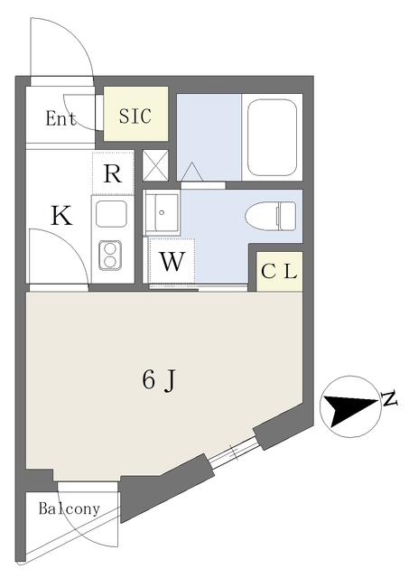 REVE RESIDENCE自由が丘(1K/5階)の間取り写真