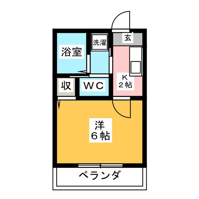 エクセルコート(1K/1階)の間取り写真