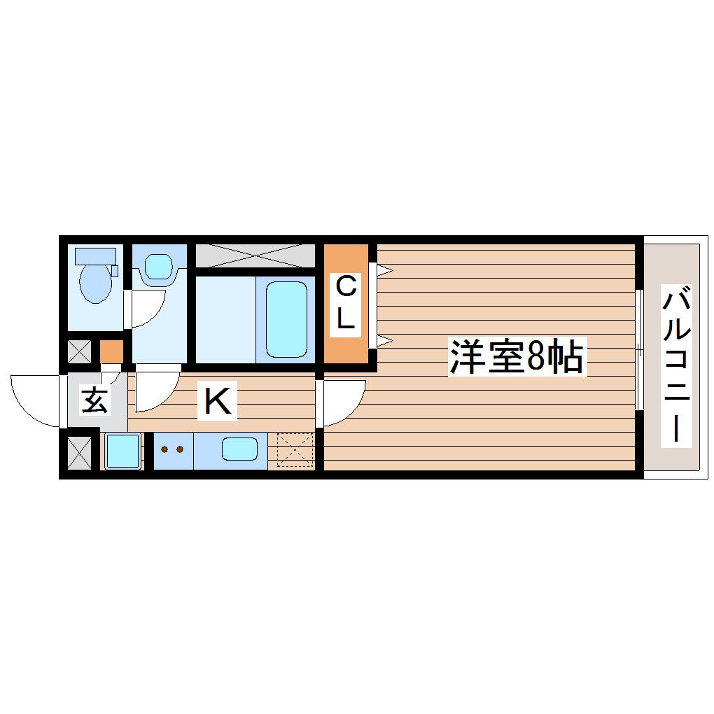 リブリ・T&C旭の森(1K/2階)の間取り写真