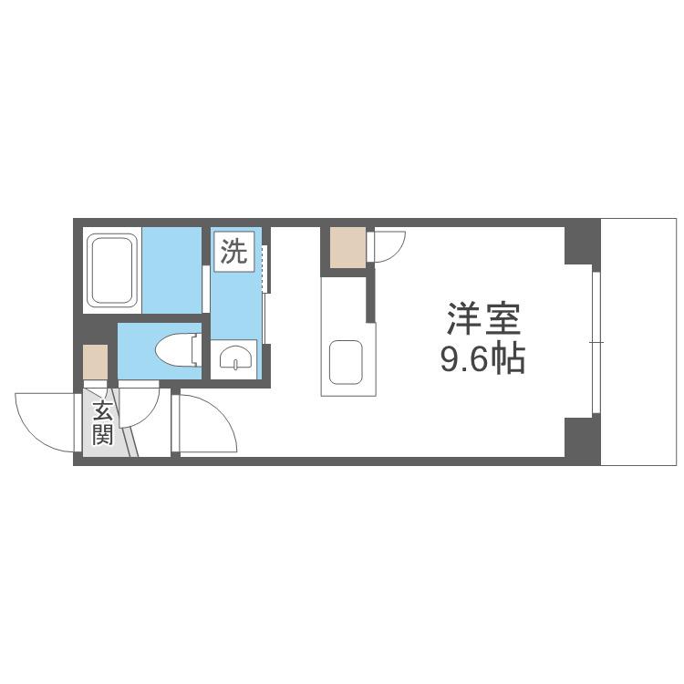 GRANDUKE北円山(1K/4階)の間取り写真