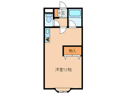 ヴィーナスAP(ワンルーム/2階)の間取り写真