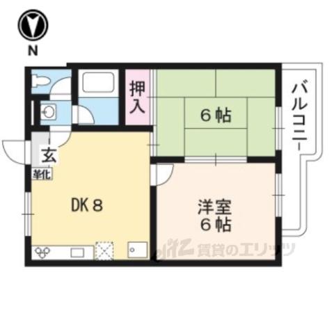 シャルマンコーポ(2DK/3階)の間取り写真
