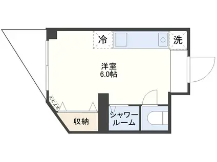 クレスト住吉(ワンルーム/4階)の間取り写真
