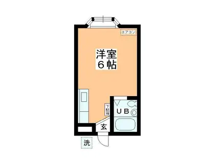 チェリム霞ヶ関(ワンルーム/2階)の間取り写真