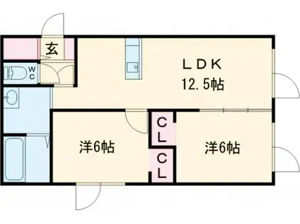 RM・PLACEIII(2LDK/1階)の間取り写真
