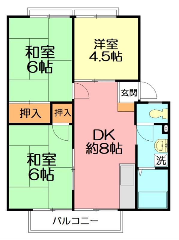 プレシードハイツ(3LDK/2階)の間取り写真