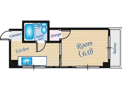 第20榎町ビル(1K/4階)の間取り写真