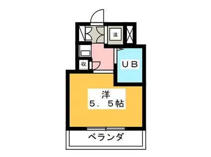 キャッスルマンション川越B(ワンルーム/3階)の間取り写真