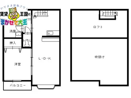 サウザンドクリスタル(1LDK/1階)の間取り写真