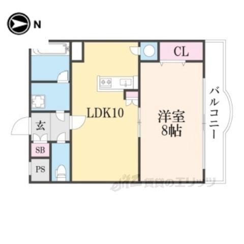 メゾン・ド・パイユ(1LDK/4階)の間取り写真