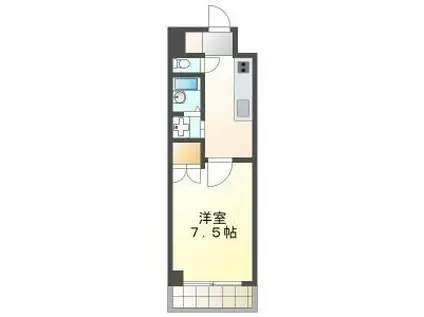 サンヒルズ八事山(1K/4階)の間取り写真